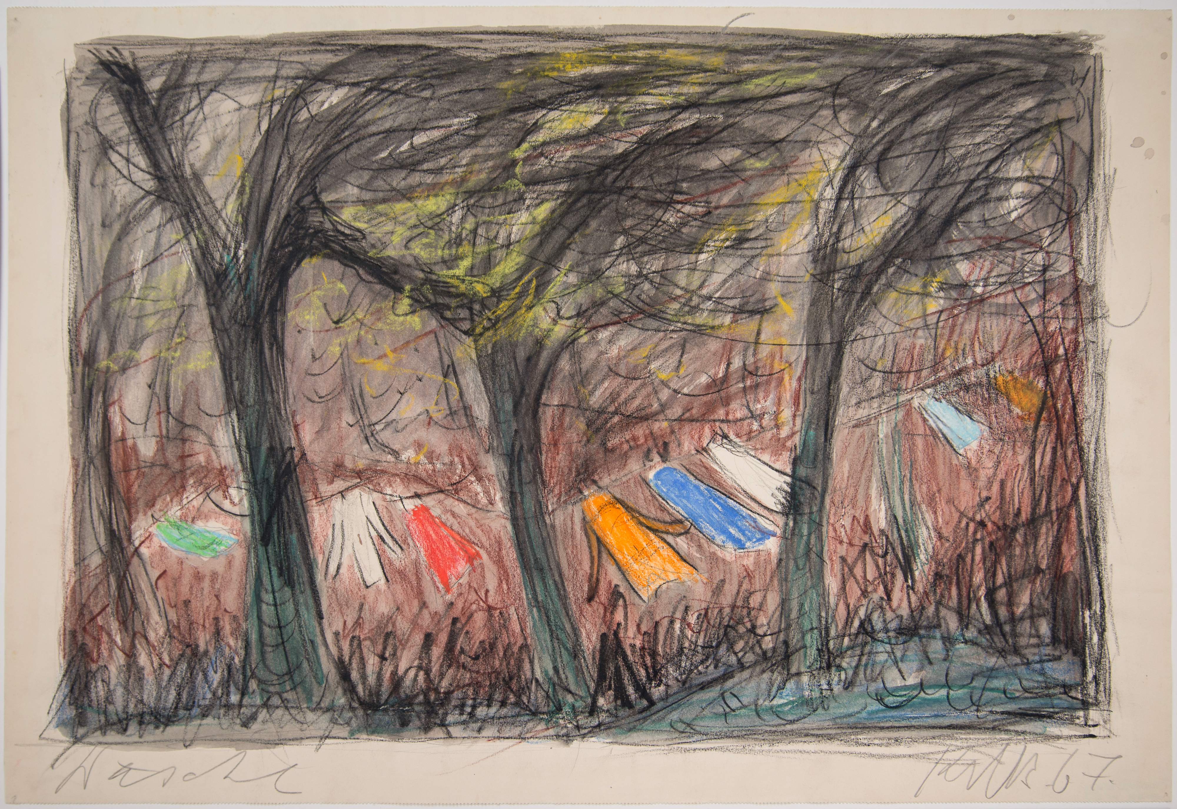 Kate Diehn-Bitt
Wäsche, 1967
Aquarellstift auf Papier
© Kunsthalle Rostock