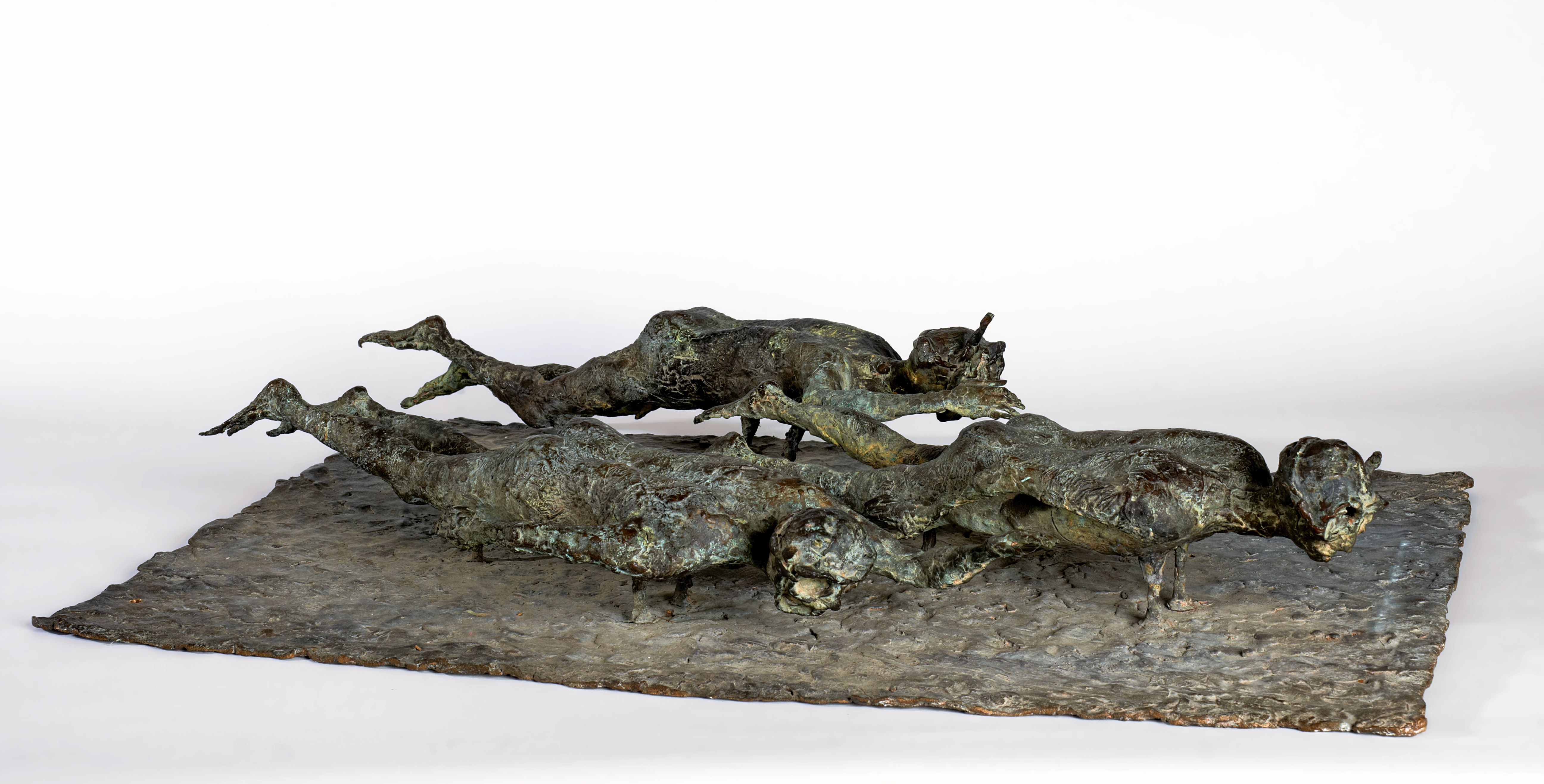 Ursula Querner: Taucherrelief, 1965, Bronze, 76 x 51 x 12 cm, Skulpturensammlung Kunsthalle © Fotos
Thomas Häntzschel, Frank Hormann/ Fotoagentur nordlicht Rostock