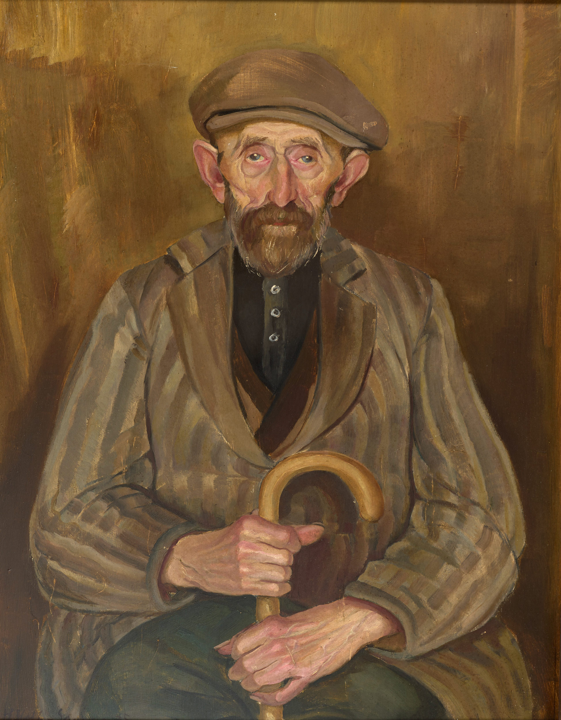 Hedwig Holtz-Sommer
Alter Fischländer, 1935
Öl auf Malpappe
81 × 62 cm (mit Rahmen)
Stiftung Kunstmuseum Ahrenshoop
© Wolfram Vormelker
Foto: Thomas Häntzschel